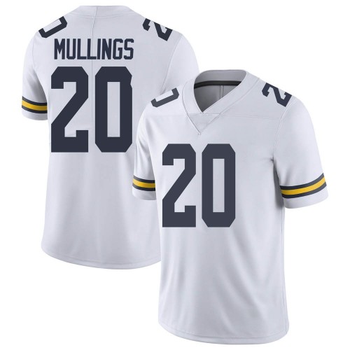 Kalel Mullings Michigan Wolverines Men's NCAA #20 White Limited Brand Jordan College Stitched Football Jersey LGO3554LR
